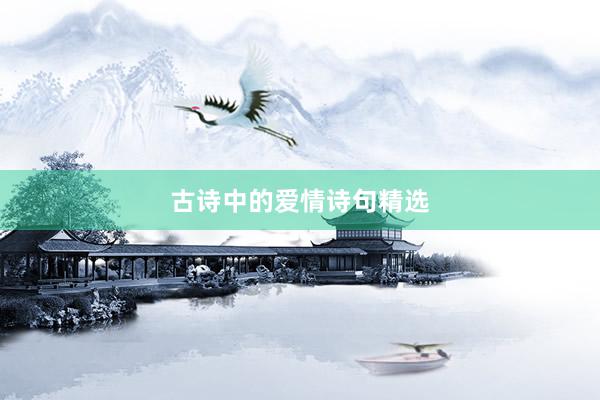 古诗中的爱情诗句精选